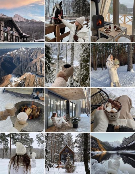 Winter Instagram Pictures Aesthetic, Winter Content Ideas, Winter Travel Aesthetic, Winter Feed Instagram, Winter Aethstetic, Winter Date Aesthetic, Cute Winter Photoshoot Ideas, Winter Cabin Trip, Instagram Picture Ideas Winter