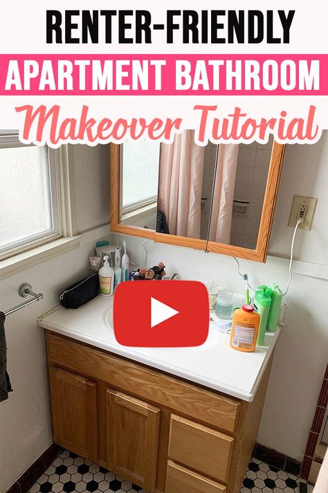 Rental decorating bathroom | Rental decorating bathroom small spaces | Bathroom rental decor | Bathroom rental decorating | Rental bathroom decorating | Rental bathroom decorating apartments | Rental bathroom decorating on a budget | Rental bathroom decorating renting | Rental bathroom decorating small spaces | Apartment bathroom ideas | Apartment bathroom ideas rental | Apartment bathroom ideas small | Apartment bathroom ideas on a budget | Apartment bathroom ideas | Apartment bathroom Rental Bathroom Decorating, Rental Bathroom Makeover, Makeover Bathroom, Half Bathroom Decor, Rental Bathroom, Small Apartment Bathroom, Simple Bathroom Decor, Small Space Bathroom, Decorating Bathroom