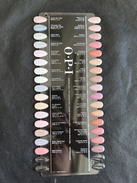 OPI Color Chart - Gel Color, Infinite Shine, Nail Lacquer, Powder Perfection | eBay Dip N Duo Nail Colors Powder, Milky White Opi Colors, Opi Love Is In The Bare Powder, Don’t Bossa Nova Me Around Opi Color, Opi Gel Swatches, Opi Pink Gel Polish Shades, Opi Bubble Bath Gel Nails, Lets Be Friends Opi Vs Funny Bunny, Opi Dip Powder Colors Pink