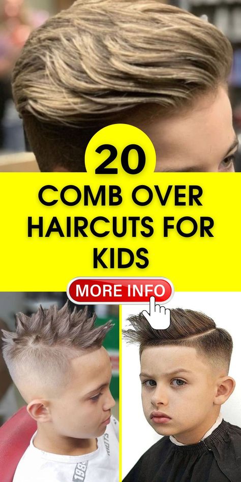 Get inspired by our range of comb over haircuts for kids. Featuring High fade sides, these haircuts are all about making a bold statement while maintaining a clean and polished look. High Fade Comb Over, Boys Hairstyles Trendy, Low Fades, Kid Boy Haircuts, Long Comb Over, Back To School Haircuts, Cool Hairstyles For Boys, Haircuts For Kids