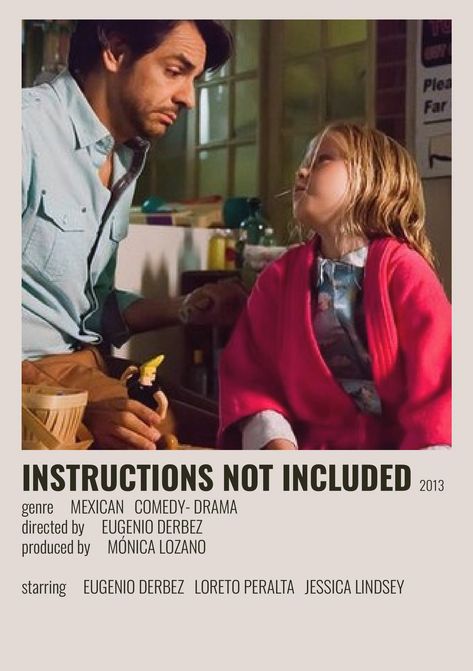 Instructions Not Included Movie Poster, Instructions Not Included Movie, Aesthetic Literature, Wood Gifts Diy, Movie Recs, Minimalist Movie Poster, Instructions Not Included, Poster Room, My Favorite Movies