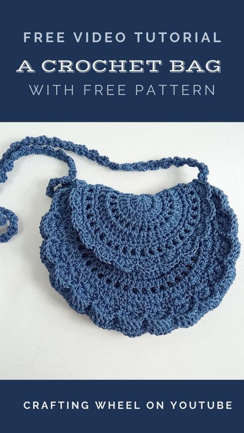 Purse Patterns Free, Crochet Purse Pattern Free, Free Crochet Bag, Beginner Crochet Tutorial, Crochet Bag Tutorials, Crochet Bag Pattern Free, Mode Crochet, Crochet Circles, Crochet Handbags Patterns