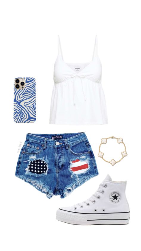 4th of july outfit #outfit #outfitinspo #style #fashion #fitinspo #preppy #aesthetic #fit #outfitideas #outfitidea #4ofjuly #america #redwhiteblue #vanillagirl Outfitinspo Style, Aesthetic Fit, July Outfits, 4th Of July Outfit, Fits Aesthetic, Simple Fits, Casual Preppy Outfits, Kawaii Fashion Outfits, 4th Of July Outfits