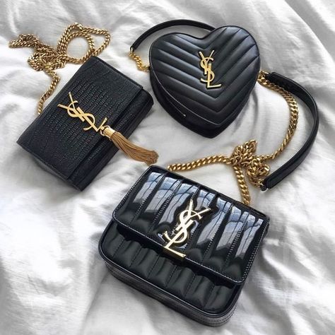 Ysl Aesthetic, Ysl Bags, Bamboo Bag, Cute Purses, Saint Laurent Bag, Wallet Chain, Louis Vuitton Twist Bag, Chain Bags, Embossed Leather