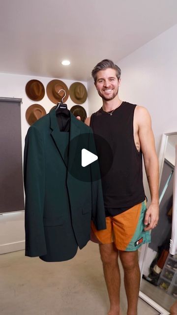 Parker York Smith on Instagram: "Green suit style Suit: @suitshopofficial Pants in look 3: @indochino #suits #suited #wedding #outfits #styletips" Indochino Green Suit, Hunter Green Mens Suit, Green Couple Outfit Wedding, Hunter Green Suits For Men Wedding, Forest Green Wedding Suit, Green Blazer Outfit Men, Dark Green Suit Men, Indochino Suit, Suit Without Tie