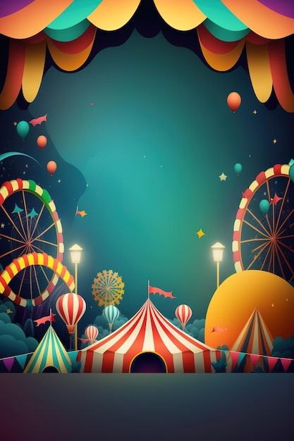 School Fair Themes, Carnival Theme Background, Circus Background Landscape, Circus Design Poster, Fun Fair Poster, Carnival Poster Design, Fair Background, Festival Background Design, Carnival Template