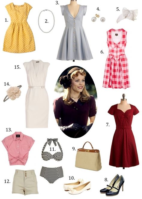 Loved every outfit in this movie! The Notebook Outfits Rachel Mcadams, The Notebook Allie Outfits, The Notebook Outfits, Allie Notebook, The Notebook Fashion, Healthy Happy Life, Vintage Notebook, Lindy Hop, Rachel Mcadams