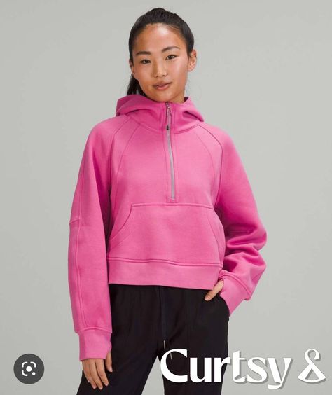 Scuba Jacket, Lululemon Hoodie, Lululemon Scuba Hoodie, Half Zip Hoodie, Lululemon Scuba, Pink Blossom, Women Hoodies Sweatshirts, Lululemon Women, Pink Hoodie