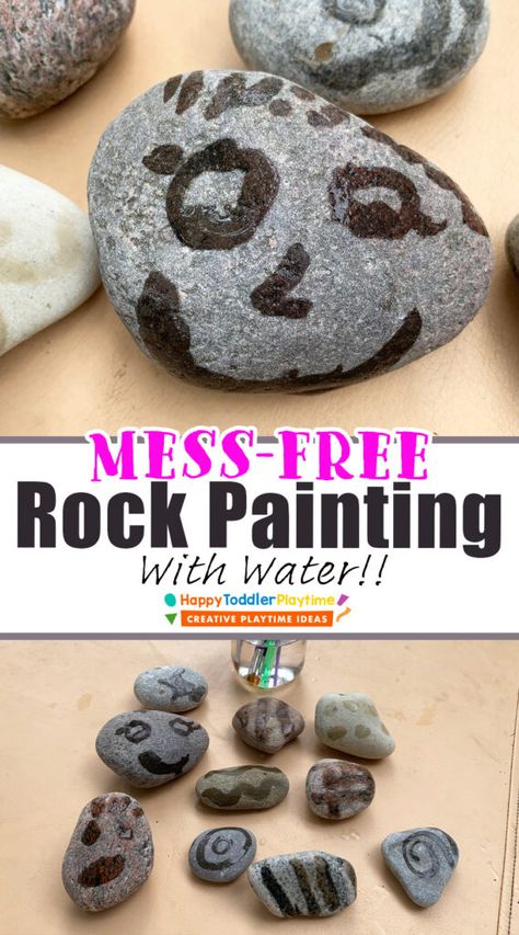 Rocks Activities For Preschool, Rock Activities For Preschool, Rock Activities For Kids, Preschool Rock Activities, Rock Activities For Toddlers, Oil And Water Painting Preschool, Rock Study For Toddlers, Messy Outdoor Art For Kids, Geology Activities