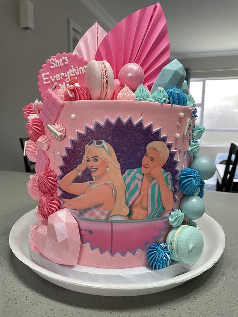 She's Everything, He's Kenough Rockstar Birthday, Rockstar Birthday Party, Barbie Birthday Cake, Movie Cakes, Custom Birthday Cakes, Barbie Birthday Party, Movie Birthday, Barbie Cake, Barbie Ken