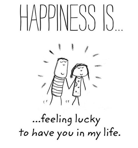 Happiness Is Quotes, Quotes Cartoon, Lucky Quotes, Husband Quotes Funny, Cute Happy Quotes, You Changed My Life, I Am Lucky, Quotes Messages, Feeling Lucky