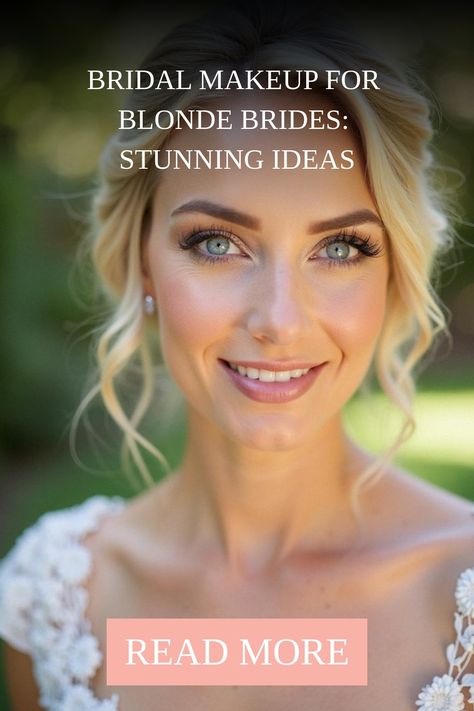 Bridal Makeup for Blonde Brides: Stunning Ideas Blonde Brides, Blonde Hair Over 50, Wedding Makeup Blonde, Bridal Makeup For Blondes, Wedding Makeup For Blue Eyes, Wedding Makeup Blue, Beach Wedding Makeup, Pageant Makeup, Blonde Bride