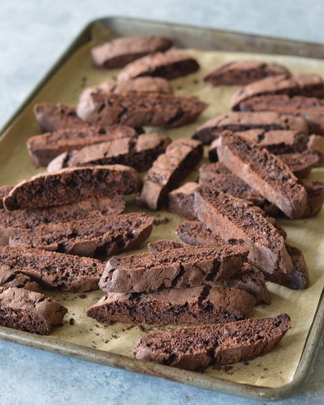 Double Chocolate Biscotti - Once Upon a Chef Vanilla Biscotti, Galletas Keto, Chocolate Biscotti, Once Upon A Chef, Biscotti Recipe, Italian Cookies, A Chef, Shaped Cookie, Double Chocolate