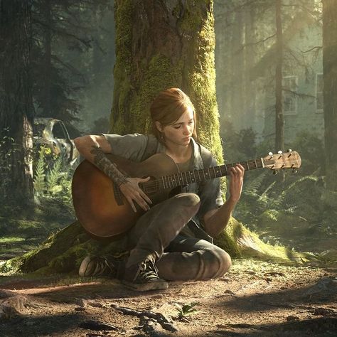 Ellie Playing Guitar, Guitar Video, Last Of Us Part 2, Joel And Ellie, The Last Of Us2, Ellie Williams, Life Is Strange, Last Of Us, Video Game Characters