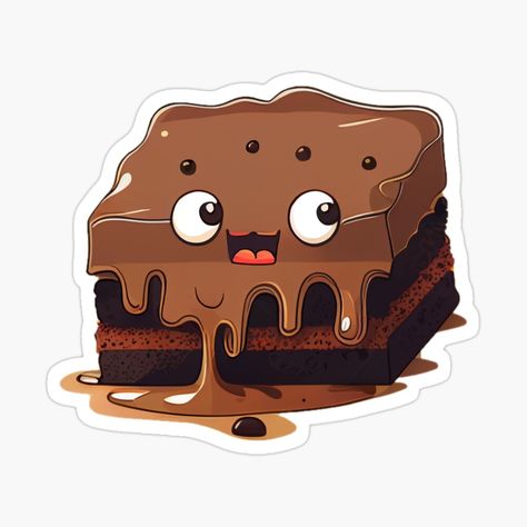 Brownie Doodle, Brownie Logo Design, Brownies Logo Design Ideas, Brownies Cartoon, Brownie Sticker, Brownies Logo, Bakery Stickers, Chocolate Sticker, Cookie Logo