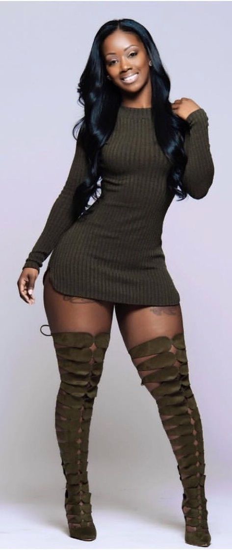 Curvy Girl Fashion, African Women, Thigh High Boots, Black Is Beautiful, Thigh High, High Boots, A Woman, Black Women, Girl Fashion