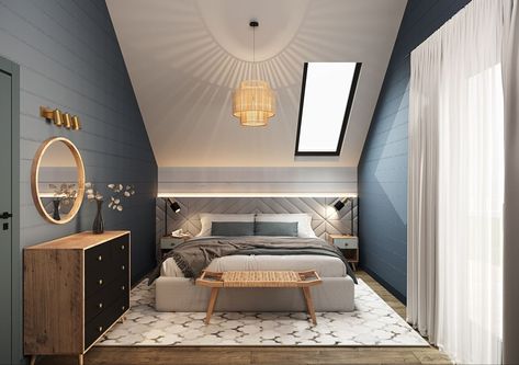 Sloping Ceilings Bedroom, Angled Ceiling Bedroom Master Suite, Pitched Bedroom Ceiling, Bedroom Sloping Ceiling, Dormer Bedroom Ideas Master Suite, Dormer Room Ideas Bedrooms, Bedroom With Dormers Sloped Ceiling, Angled Ceiling Bedroom Ideas, Sloped Bedroom Ceiling