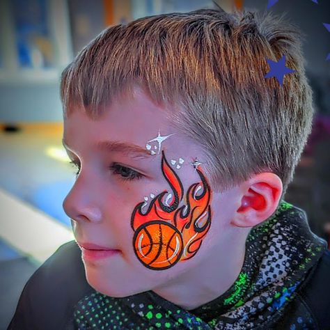 He's on fire! 🏀 🔥 #atouchofmagicmn . . . #basketball #birthdayentertainment #partyentertainer #mnartists #mnfacepainting #mnfacepainters #artistswhocare #partywithart #twincitiesartist #facepainternearme #localfacepainter #twincitiesparty #minneapolismn #stpaulmn #twincities #minnesota #minneapolisentertainment #stpaulentertainment #mnfamilyfun #mncelebrations #mnevents #kidsparty #happykids #kidsparties #celebrations #partyservices #evententertainment #partyentertainment #kidsentertainment Basketball Face Paint, Easy Face Painting Designs, Painting Station, Face Painting Easy, Event Entertainment, Face Painting Designs, Painting Designs, Facepaint, Party Entertainment