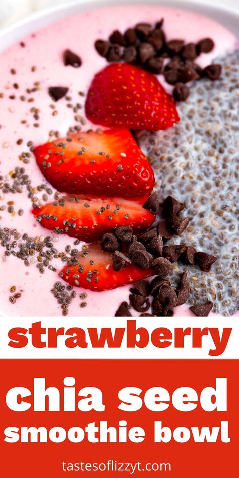 Strawberry Smoothie With Chia Seeds, Chia Smoothie Bowl, Chia Seed Smoothie Bowl, Gut Protocol, Chia Smoothie, Chia Recipes, What Is Healthy Food, Chia Seed Smoothie, Healthy Foods To Make