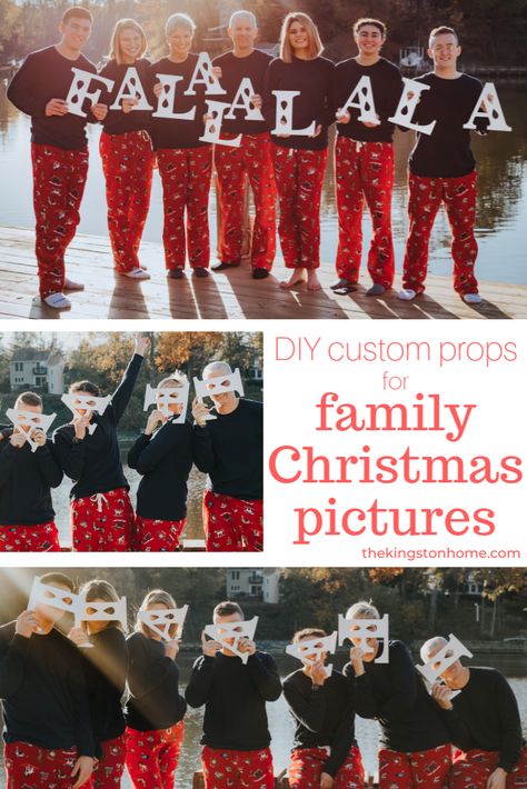 Grab some chipboard and your Cricut Maker and make your own custom props for family Christmas pictures this year! Christmas Group Photoshoot, Group Christmas Photos, Funny Family Christmas Pictures, Funny Family Christmas Photos, Cousins Christmas, Diy Christmas Photoshoot, Family Holiday Pictures, Family Christmas Card Photos, Christmas Card Pictures