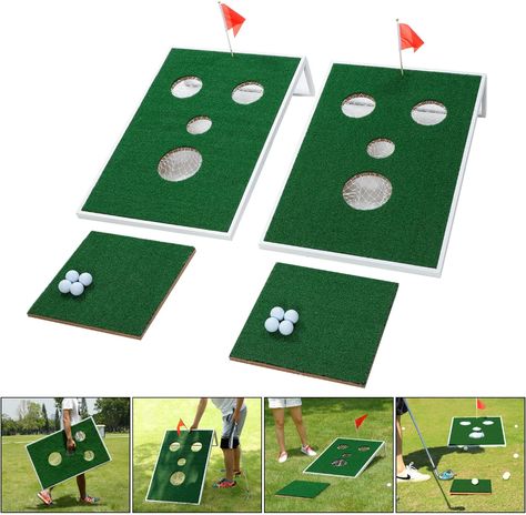 Golf Pong, Pong Game, Golf Chipping, Cornhole Game, Corn Hole Game, Yard Games, Backyard Play, Backyard Games, Cornhole Set