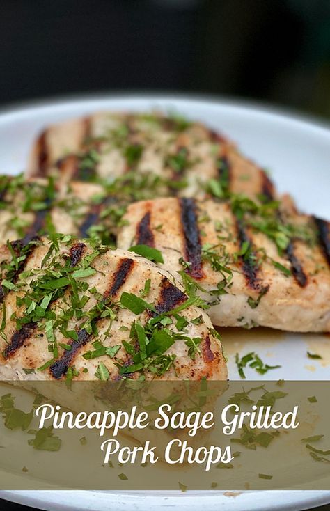 Pineapple Sage Pork Chop Recipe | Learn To Bake and Cook | Epicurean Delights Pineapple Sage Uses, Pineapple Sage Recipes, Summer Pork Chop Recipes, Learn To Bake, Sage Recipes, Pork Chop Recipe, Pineapple Sage, Csa Recipes, Pork Ham