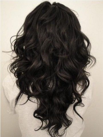 V-cut Hairstyle for Long Curly Wavy Black Hair I would love to have my hair styled like this Party Hairstyles For Long Hair, Long Curly Haircuts, Black Wavy Hair, Curly Hair Cuts, Long Curly Hair, Long Hair Cuts, Long Curly, Great Hair, Model Hair