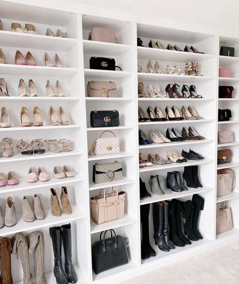 Dream Closet Design, Walk In Closet Design, Closet Tour, Wardrobe Organisation, Closet Decor, Bedroom Closet Design, Dream Closets, Glam Room, Closet Goals