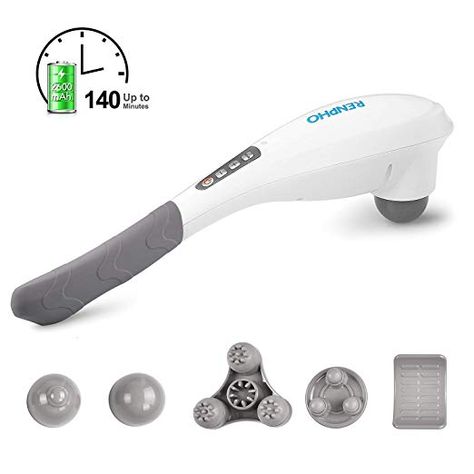 Amazon.com: RENPHO Rechargeable Hand Held Deep Tissue Massager for Muscles, Back, Foot, Neck, Shoulder, Leg, Calf Pain Relief - Cordless Electric Percussion Full Body Massage with Portable Design - White: Health & Personal Care Calf Pain, Massager Machine, Calf Massage, Chair Massage, Mini Massager, Body Pain Relief, Neck And Back Massager, Massage Pillow, Electric Massager