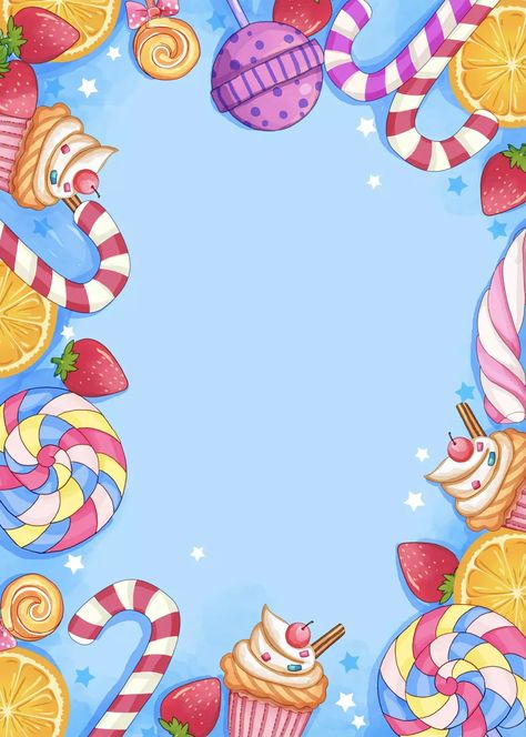 Candy Land Birthday Invitation | PosterMyWall Candy Theme Invitation Card, Candy Land Birthday Invitation Template, Candy Theme Invitation Template, Candyland Birthday Invitations, Candyland Theme Invitation, Candyland Invitations Templates, Candyland Background, Candy Frame, Candyland Invitations