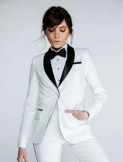 Traditional | Gallery Shawl Tuxedo, Shawl Collar Tuxedo, Women Suits Wedding, Androgynous Outfits, Tuxedo Women, White Shawl, Tie For Women, Black Shawl