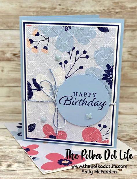 Paper Blooms Designer Series Paper, Stampin Up Designer Series Paper Cards, Designer Series Paper Cards, Stampin Up Designer Series Paper, Stampin Up Simple Cards, Stampin Up Designer Paper Cards, Stampin Up Dsp, Card Making Ideas For Beginners, Stampin Up Birthday