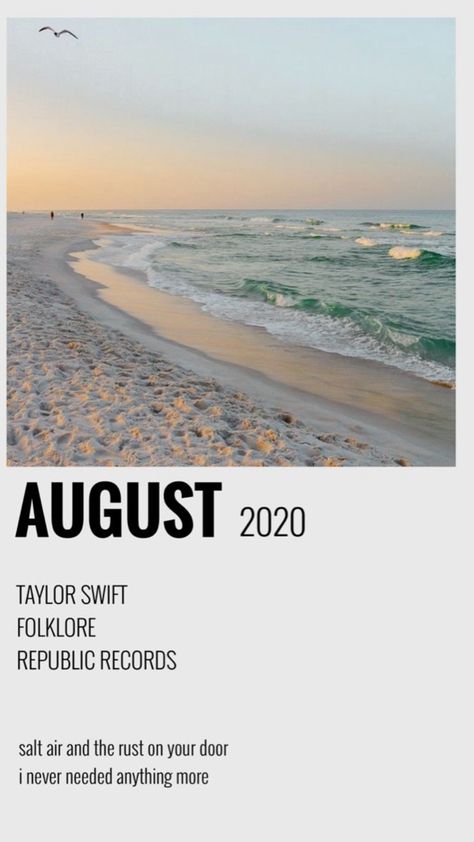 Taylor Swift Posters August, August Polaroid Poster, Beachy Taylor Swift, August Taylor Swift Poster, August Taylor Swift Aesthetic, Taylor Swift Song Poster, August Poster, Taylor Swift August, Song Cards