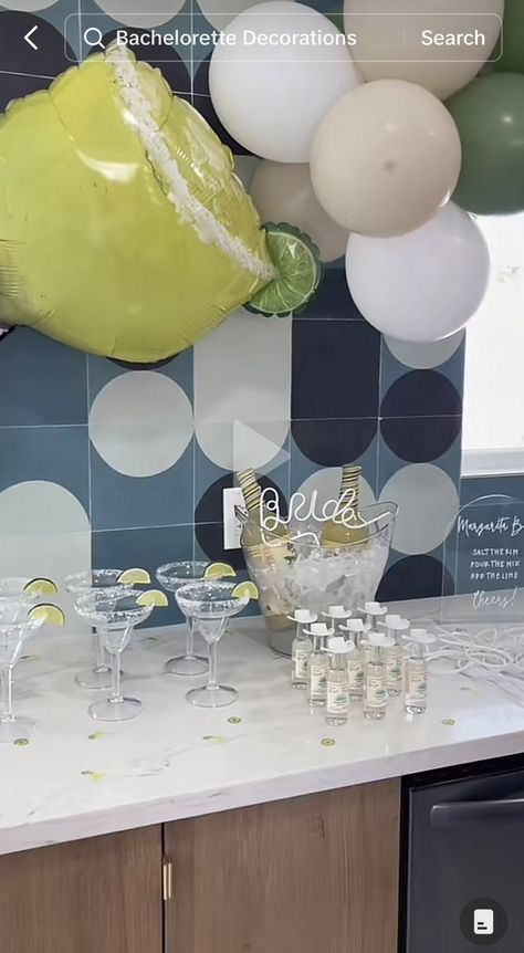 Tequila Bridal Shower Theme, Final Fiesta Graduation Party, Margs And Matrimony Bachelorette Ideas, Marks And Matrimony Decor, Elevated Bachelorette Party, Bachelorette Set Up Ideas, Cabo Themed Party, Cheap Party Ideas For Adults, Bachelorette Party Themes Margarita