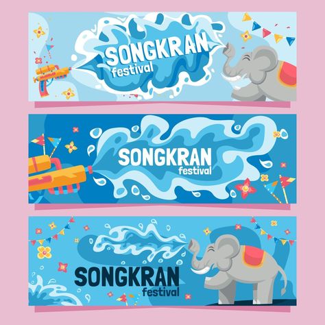 Canva Banner Design, Graphic Banner Design, Festival Design Ideas, Songkran Festival Design, Shop Banner Design Ideas, Banner Acara, Banner Ideas Design, Canva Posters Design, Art Banner Design