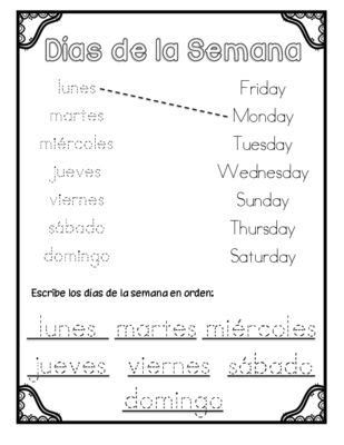 FREE Spanish Days Of The Week And Months Of The Year For K Spanish Days Of The Week, Preschool Spanish, Learning Spanish For Kids, Spanish Curriculum, Homeschool Spanish, Spanish Basics, Spanish Lessons For Kids, Learn Spanish Online, Spanish Immersion