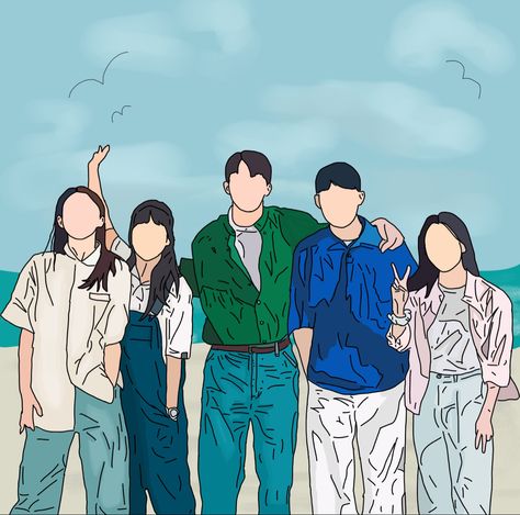 #kdrama #art #korean #fanart #digitalart #kdramalovers #bestfriends #2521 #namjoohyuk #kimtaeri #koreanactor #koreanart 2521 Fanart, 25 21 Kdrama, Korean Fanart, Kdrama Art, Kdrama Fanart, Art Area, Basic Drawing, 25 21, Cartoon Sketches