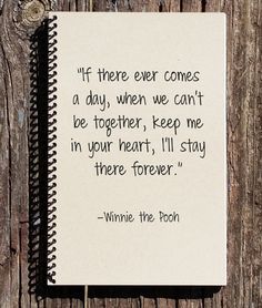 Winnie the Pooh Journal - Winnie the Pooh Notebook - Winnie the Pooh - Memories Book - I'll Stay in Your Heart - Keep me in Your Heart Gifts For Boyfriend Long Distance, Goodbye Quotes, Art Literature, Goodbye Gifts, Farewell Parties, Pooh Quotes, Ideas Hogar, Farewell Gifts, Super Gifts