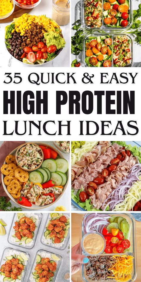 Here are the best high-protein meals to make for lunch. All of these high-protein lunch recipes contain at least 20 grams of protein per serve and include healthy fats. Pick your favorite and make it today! Easy High Protein Lunch, Protein Lunch Ideas, 1200 Calorie Diet Meal Plans, High Protein Lunch Ideas, High Protein Lunch, Low Calorie Lunches, Healthy Protein Meals, Protein Lunch, High Protein Meal Prep