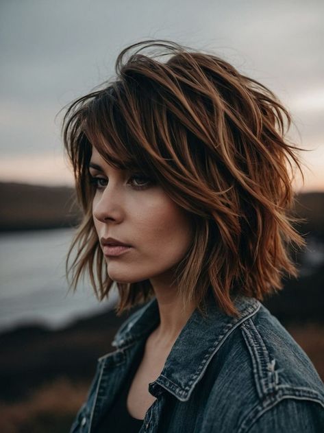 Long Shag Haircut, Layered Haircuts For Medium Hair, Messy Short Hair, Hair Affair, Haircuts For Medium Hair, Shag Haircut, Light Hair, Medium Length Hair Cuts, Brown Hair Colors