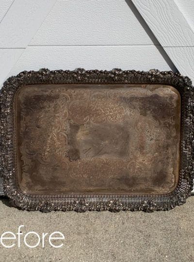 Silver Tray Decor, Repurposed Dishes, Tray Makeover, Picture Frame Tray, Reclaimed Wood Tray, Silverware Crafts, Mirror Makeover, Butler Tray, Wax Sealing