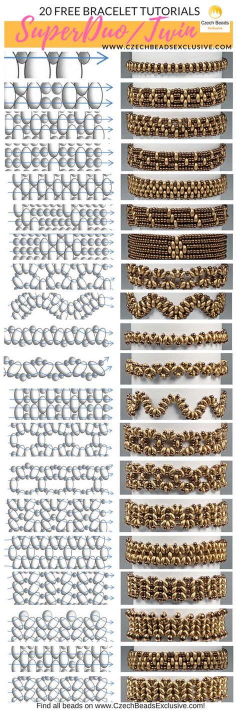 Bracelet Techniques, Superduo Bracelet, Easy Bracelet, Snowflakes Ornaments, Beaded Patterns, Super Duo Beads, Twin Beads, Wrapping Jewelry, Super Duo