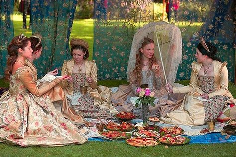 Victorian tea party | Sew it Tamzin Merchant, Catherine Howard, Tudor Series, Victorian Tea Party, Katherine Howard, Tudor Fashion, Tudor Dynasty, Django Unchained, The Tudors