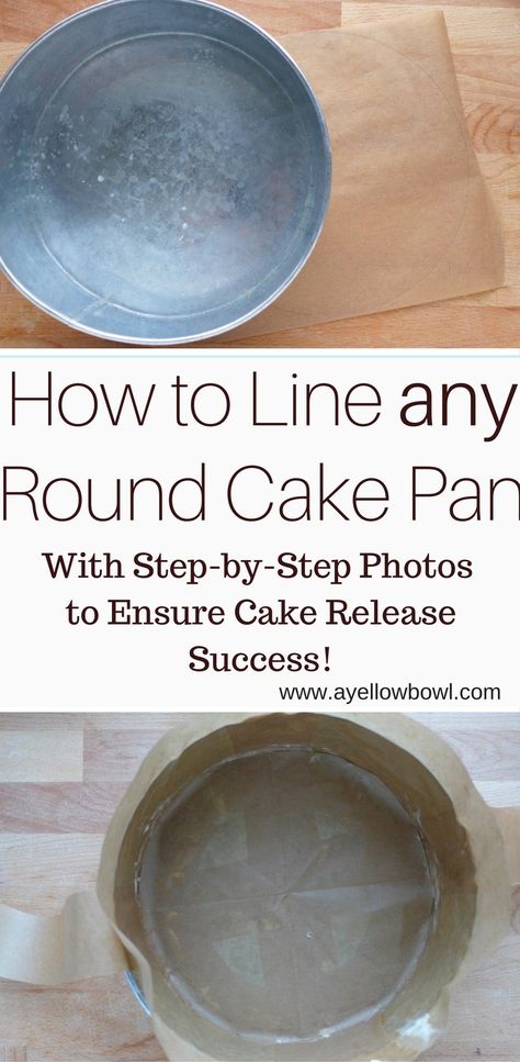 how to line any round cake pan How To Line A Cake Pan With Parchment, Pond Cake, Tube Cake Pan, Butter Cakes, Circle Cake, Cheesecake Pan, Glass Pan, Parchment Paper Baking, Marble Cake