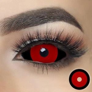 Red Sclera, Black Sclera, Halloween Contact Lenses, Cosplay Contacts, Halloween Contacts, Black Ring, Deep Red Color, Contact Lenses Colored, Yellow Eyes