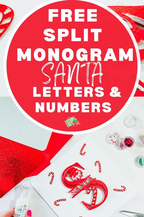 Free SVG Santa Split Monogram Alphabet Letters and Numbers ⋆ Extraordinary Chaos Christmas Letters Cricut, Alphabet Svg Free, Christmas Letters Alphabet, Svg Numbers Free, Split Letter Svg Free, Christmas Split Monogram Svg Free, Monogram Alphabet Letters, Free Split Monogram Svg Files For Cricut, Christmas Monogram Letters