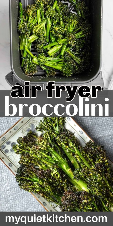 How To Cook Broccolini Easy Recipes, How To Cook Broccolini, Broccolini Recipe, Vegetable Side Dishes Healthy, Roasted Broccolini, Vegetable Side Dish, Air Fryer Oven, Healthy Vegetable, Vegan Side Dishes