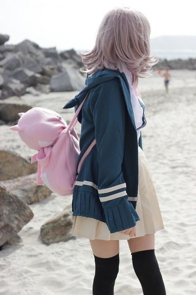 Chiaki Nanami Cosplay, Gamer House, Nanami Cosplay, Danganronpa Aesthetic, Grunge Girls, Sailor Jacket, Nanami Chiaki, Chiaki Nanami, Cosplay Inspo