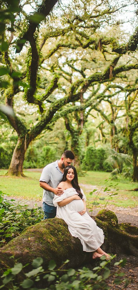 Miami Maternity Photographer | Places in Miami to take your maternity photos | Maternity photo poses | Maternity dresses | Maternity Inspo | Boho Maternity | Maternity White Dress from Amazon | Barefoot Maternity | Maternity Photos with Greenery Trees | Whimsical Maternity | Maternity with Hat | Angelic Maternity Photos Tree Maternity Photos, Maternity White Dress, Boho Maternity Shoot, Maternity Photo Poses, Natural Maternity Photography, Places In Miami, Boho Maternity Photos, Couple Maternity Poses, Diy Maternity Photos