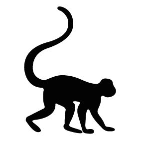 Monkey Silhouette Wild Animals Vector, Jungle Thema, Jungle Decorations, Vbs Themes, Monkey Face, Pencak Silat, Monkey Art, Red Monochrome, Silhouette Clip Art